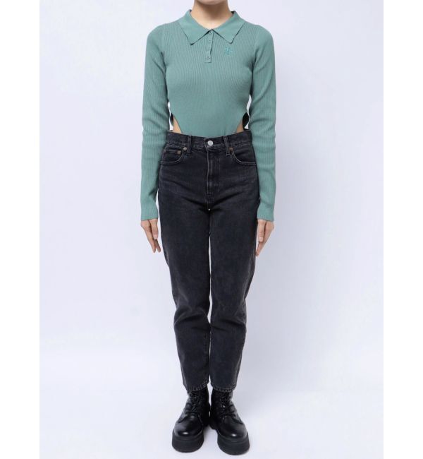 EVRIS「ロゴリブニットボディースーツ」|ニット・セーター|