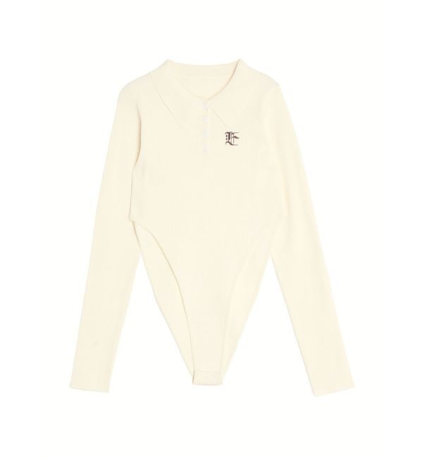 EVRIS「ロゴリブニットボディースーツ」|ニット・セーター|