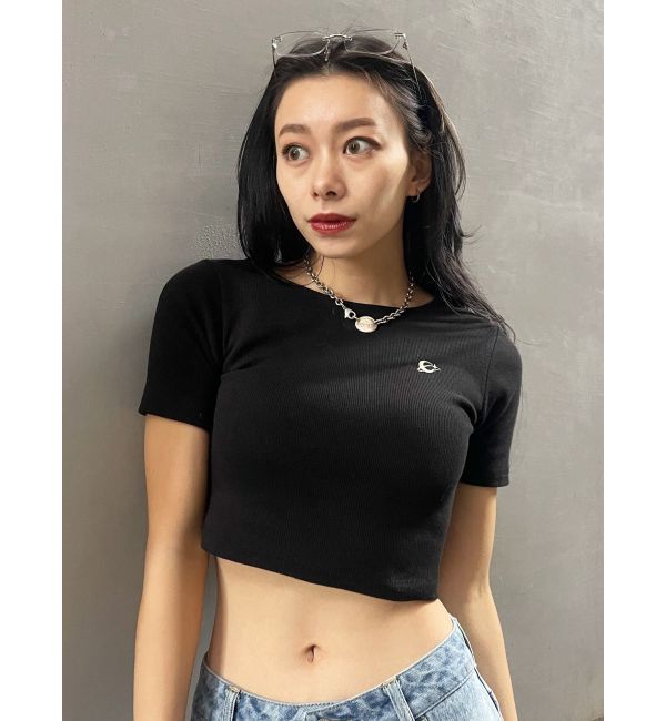 EVRIS「ワンポイントバックストラップTシャツ」|Tシャツ・カットソー|