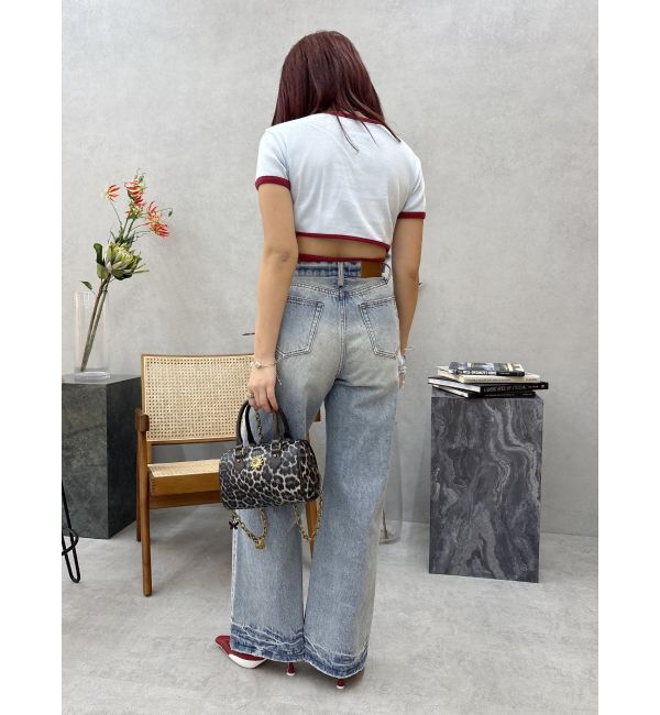 EVRIS「FLOWERストラップクロップドＴシャツ」|Tシャツ・カットソー|