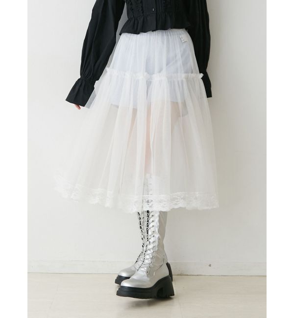 jouetie「レイヤードチュールスカート」|スカート|オフホワイト