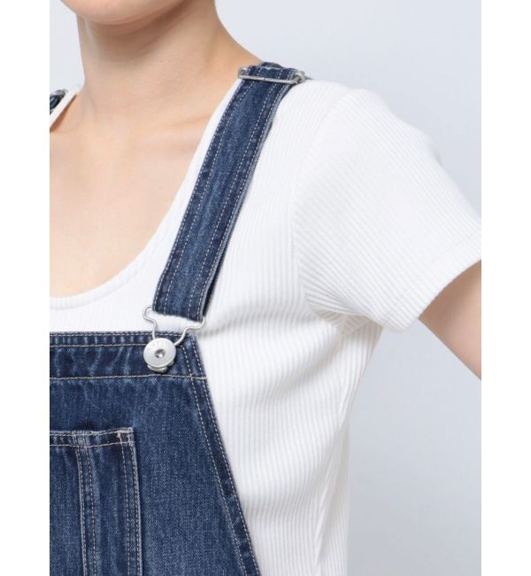 GYDA「ダメージLOOSE デニムサロペット」|オールインワン|