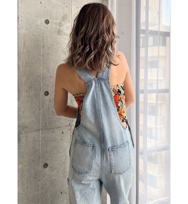 GYDA「ダメージLOOSE デニムサロペット」|オールインワン|