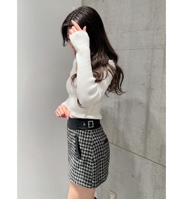 GYDA「Vネックリブニットトップス」|ニット・セーター|