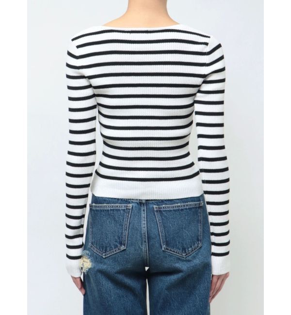 GYDA「Vネックリブニットトップス」|ニット・セーター|