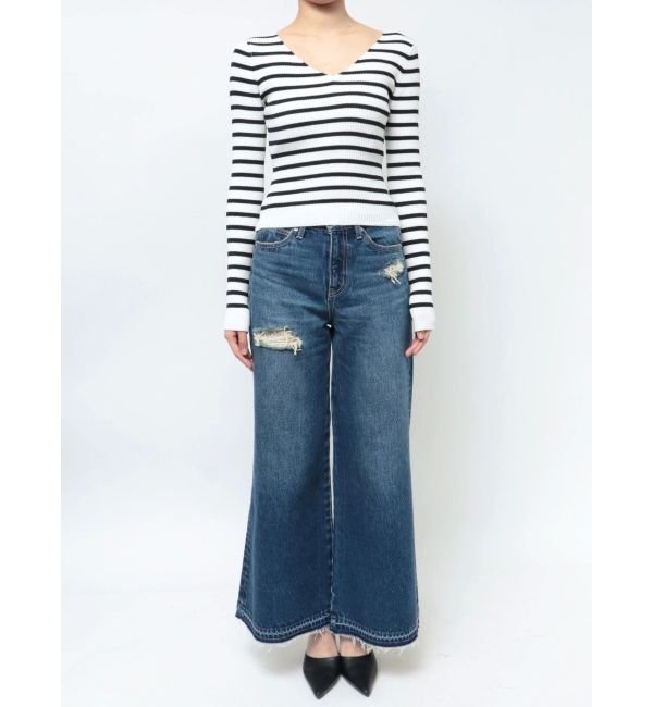 GYDA「Vネックリブニットトップス」|ニット・セーター|