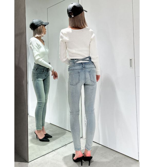 GYDA「Vネックリブニットトップス」|ニット・セーター|