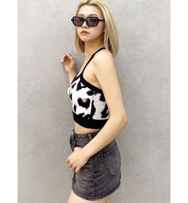 GYDA「Gydaレオパードビスチェ」|キャミソール|