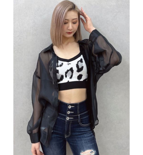 GYDA「Gydaレオパードビスチェ」|キャミソール|