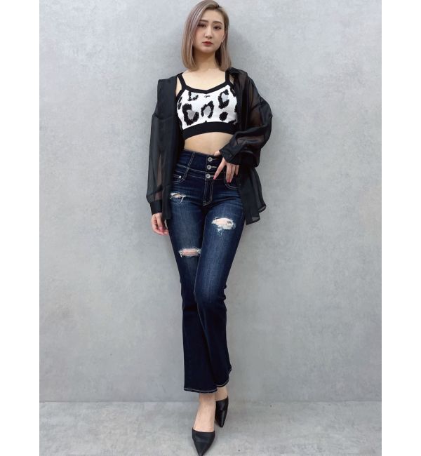 GYDA「Gydaレオパードビスチェ」|キャミソール|