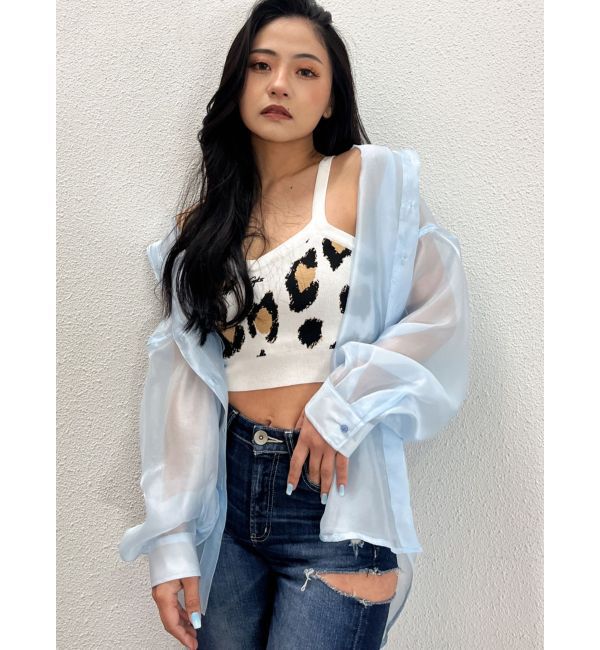 GYDA「Gydaレオパードビスチェ」|キャミソール|