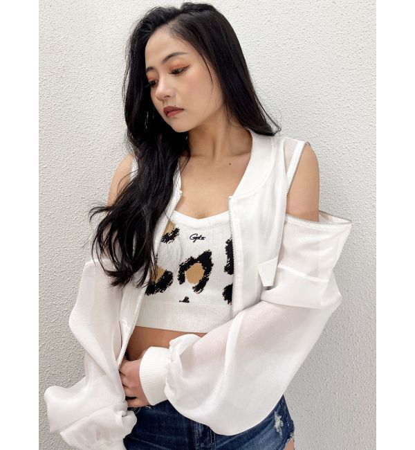 GYDA「Gydaレオパードビスチェ」|キャミソール|ベージュ