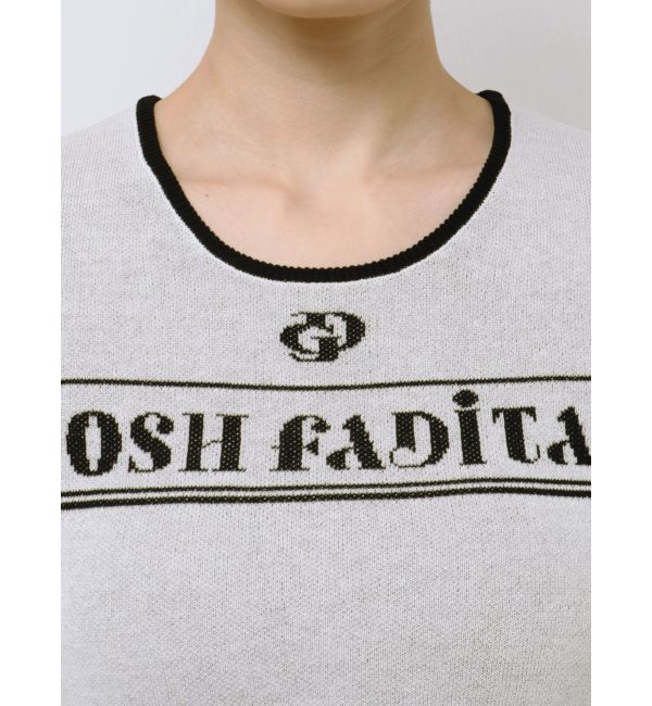 GYDA「GD POSH FADITALハーフスリーブニットトップス」|ニット・セーター|