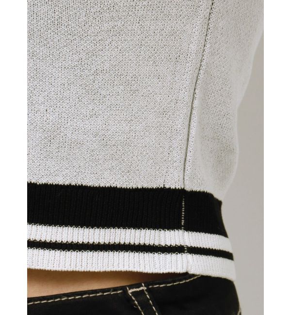 GYDA「GD POSH FADITALハーフスリーブニットトップス」|ニット・セーター|