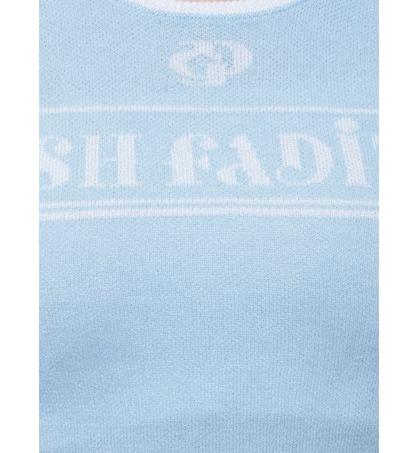 GYDA「GD POSH FADITALハーフスリーブニットトップス」|ニット・セーター|