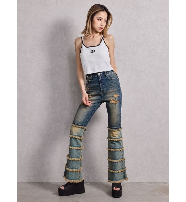 GYDA「GD バイカラーキャミソール」|キャミソール|