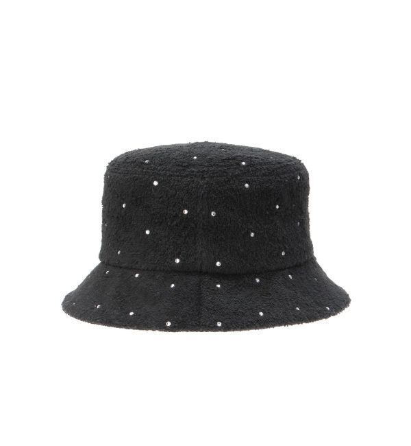 GYDA「ラインストーンパイルバケットハット」|ハット|