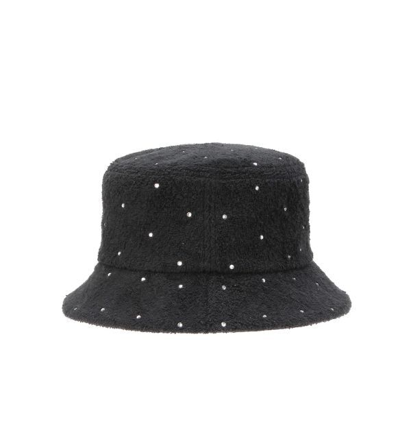 GYDA「ラインストーンパイルバケットハット」|ハット|