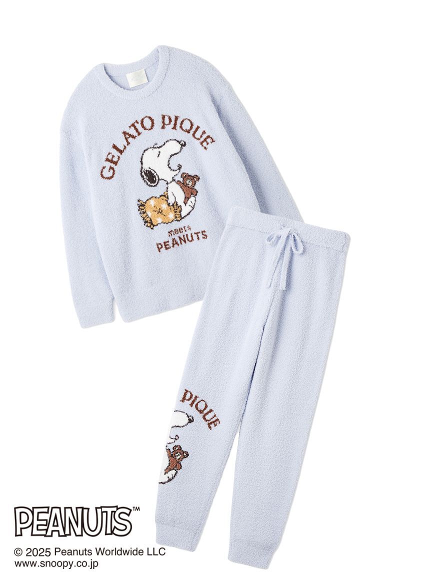 gelato pique【PEANUTS】ジャガードプルオーバー＆パンツセット gelato pique｜【PEANUTS】【ONLINE限定】【HOMME】オリジナルアート