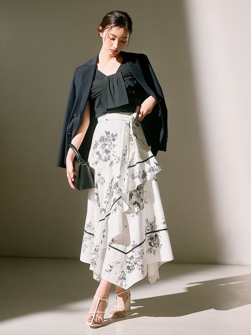 SNIDEL「リボンディテールカットプルオーバー」|Tシャツ・カットソー|