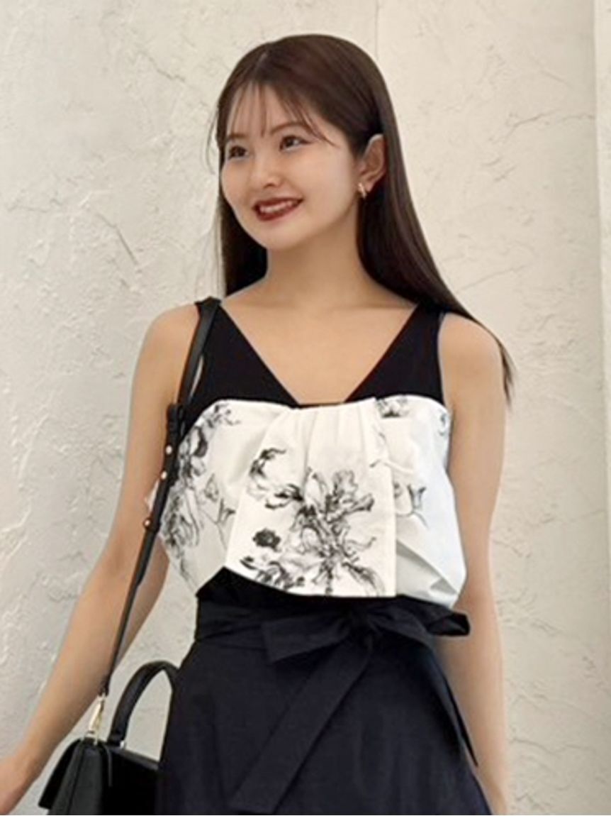 SNIDEL「リボンディテールカットプルオーバー」|Tシャツ・カットソー|FLOWER