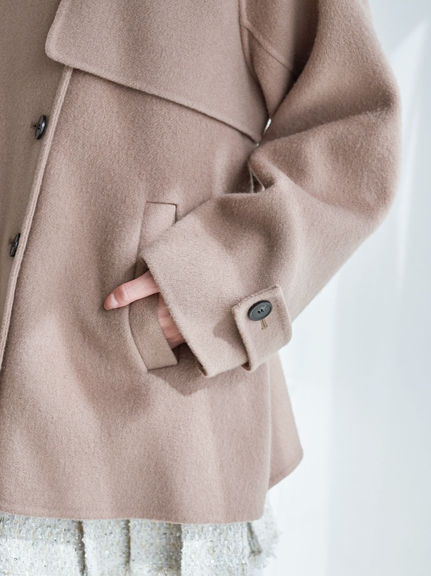 SNIDEL「【HIGH QUALITY】スカーフ付きウールミドルコート」|チェスターコート|