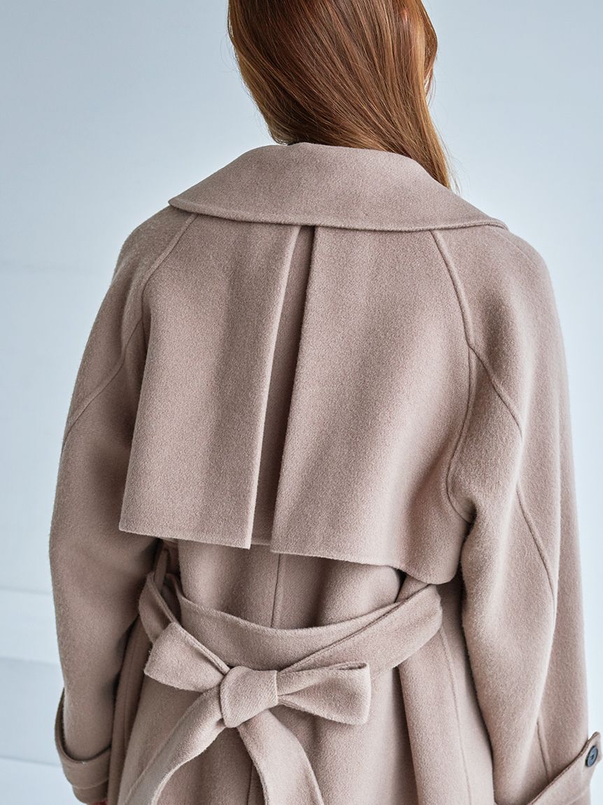 SNIDEL「【HIGH QUALITY】スカーフ付きウールミドルコート」|チェスターコート|