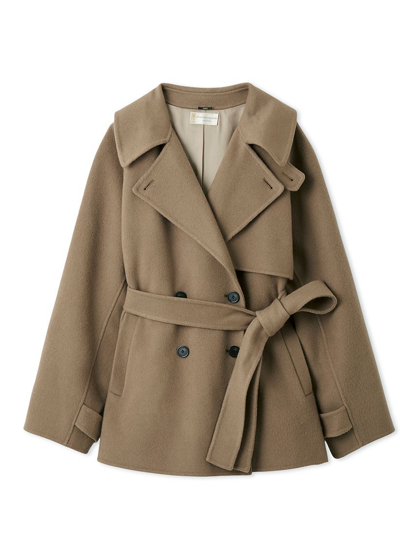 SNIDEL「【HIGH QUALITY】スカーフ付きウールミドルコート」|チェスターコート|