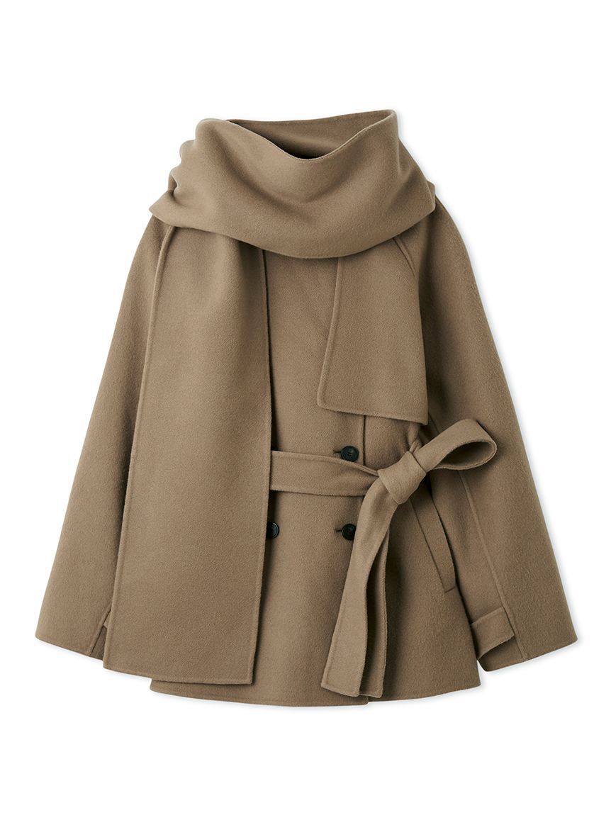 SNIDEL「【HIGH QUALITY】スカーフ付きウールミドルコート」|チェスターコート|