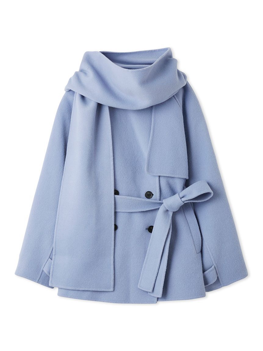 SNIDEL「【HIGH QUALITY】スカーフ付きウールミドルコート」|チェスターコート|