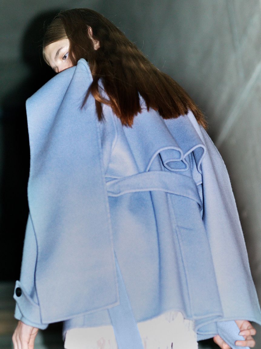 SNIDEL「【HIGH QUALITY】スカーフ付きウールミドルコート」|チェスターコート|