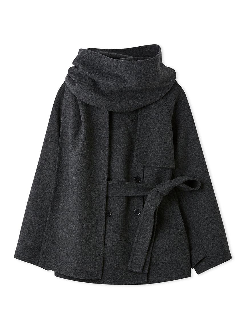 SNIDEL「【HIGH QUALITY】スカーフ付きウールミドルコート」|チェスターコート|