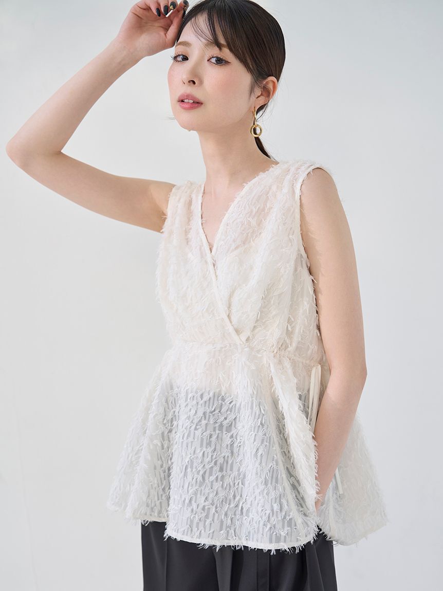 FRAY I.D「ペプラムフリンジトップス」|シャツ・ブラウス|IVR