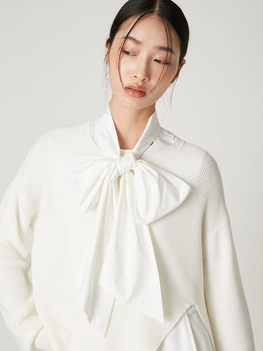 新品FRAY IDリボンタイコンビニットチュニック リボンタイコンビニットチュニック（FRAY I.D）｜ルミネのファッション