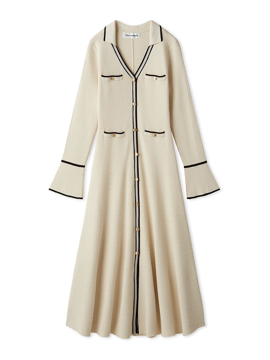 スキッパーポロニットワンピース（LILY BROWN）｜ルミネのファッション