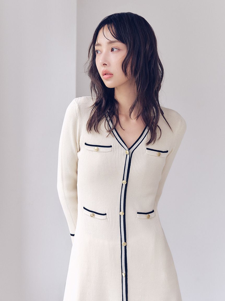 スキッパーポロニットワンピース（LILY BROWN）｜ルミネのファッション