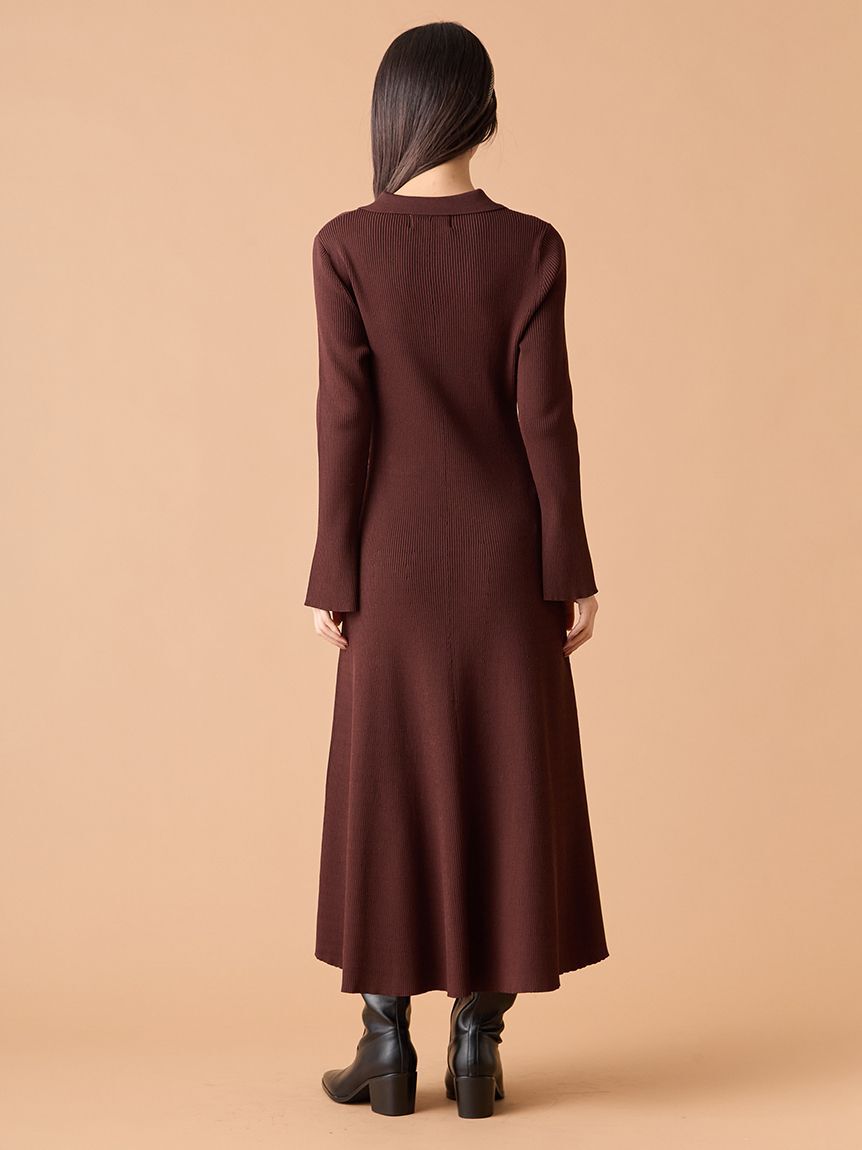 スキッパーポロニットワンピース（LILY BROWN）｜ルミネのファッション
