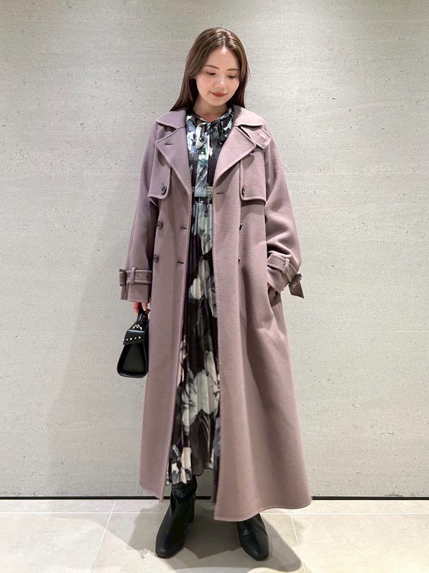 ウール混ロングトレンチコート ウール混ロングトレンチコート（CELFORD）｜ルミネのファッション通販