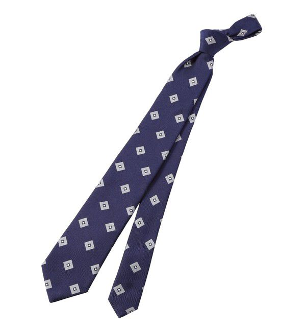 MACKINTOSH PHILOSOPHY「ダイヤモンド小紋 レギュラータイ」|ネクタイ・蝶ネクタイ|ネイビー