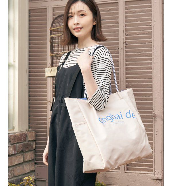 ikka「撥水ロゴ入りビッグトートバッグ」|その他|