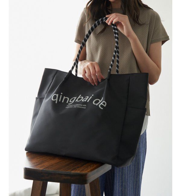 ikka「撥水ロゴ入りビッグトートバッグ」|その他|