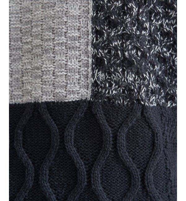 ikka「ブロックスメランジジャカードニット」|プルオーバー|