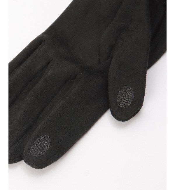 ikka「エコスエードファーツキグローブ」|手袋|