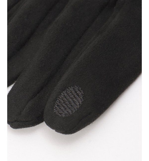 ikka「エコスエードファーツキグローブ」|手袋|