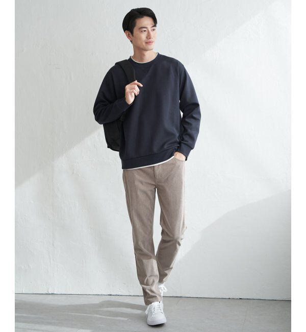 ikka「GOKU楽リップルダンボールクルーネック」|パーカー|