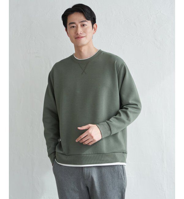 ikka「GOKU楽リップルダンボールクルーネック」|パーカー|