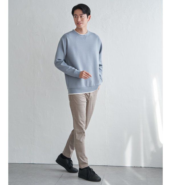 ikka「GOKU楽リップルダンボールクルーネック」|パーカー|