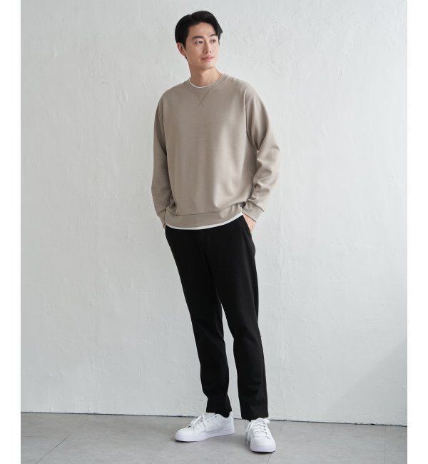 ikka「GOKU楽リップルダンボールクルーネック」|パーカー|