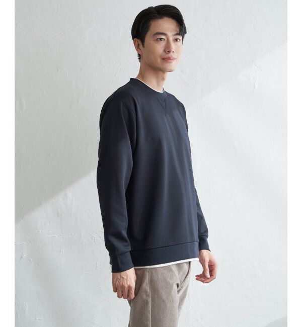 ikka「GOKU楽リップルダンボールクルーネック」|パーカー|