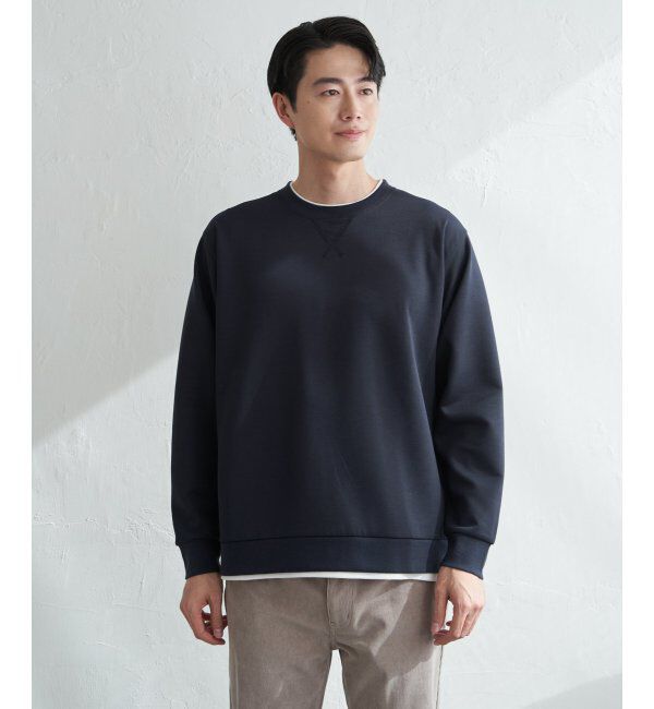 ikka「GOKU楽リップルダンボールクルーネック」|パーカー|